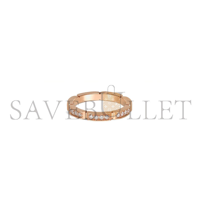 CARTIER MAILLON PANTHÈRE WEDDING BAND, HALF-PAVED B4221200 CARTIER MAILLON PANTHÈRE WEDDING BAND, HALF-PAVED B4221200
